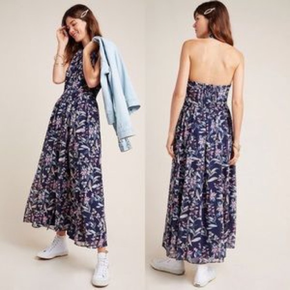 Anthropologie halter dress